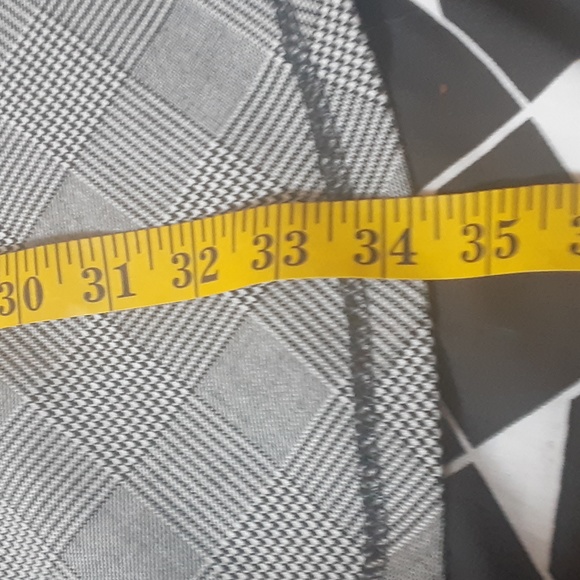 VERVE BLUE, BLACK /GRAY/ WHITE PLAID  BUTTON FRONT ASYMMETRICAL SKIRT. SIZE 6 - Picture 9 of 9